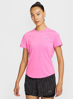 NiKE耐克SWIFT DRI-FIT女子速干短袖跑步上衣T恤HM9699-675