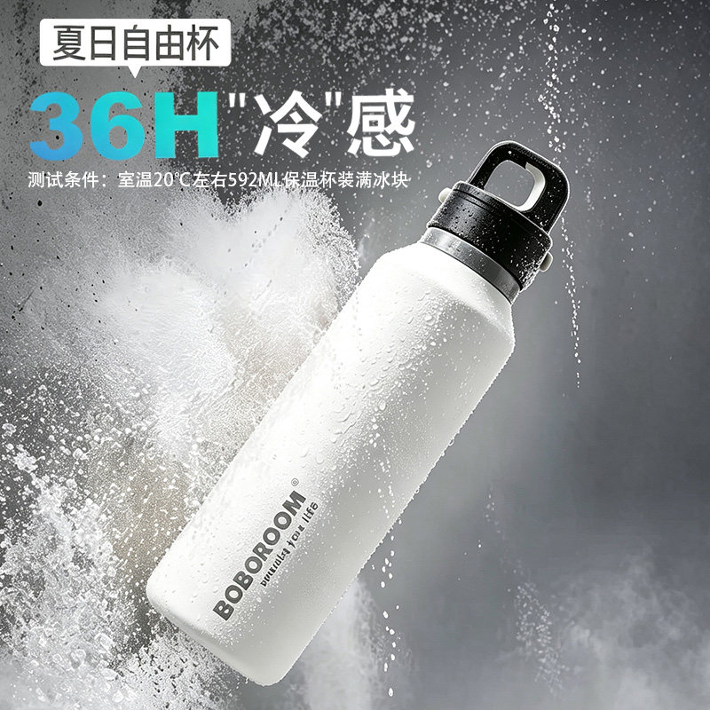 316L不锈钢一键开盖保温保冷杯运