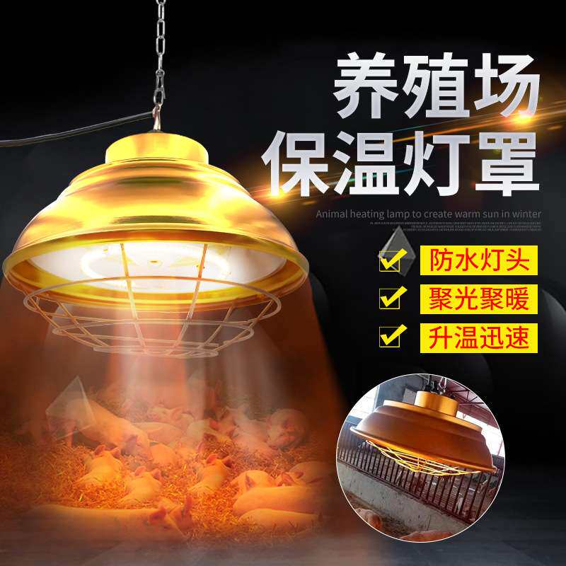 卤素保温灯鸡鸭仔猪取暖灯开关养殖场卤素可调温度育雏加热保温灯