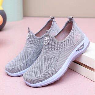 新款老北京布鞋女鞋单鞋春季休闲鞋健步鞋防滑一脚蹬运动鞋女软底