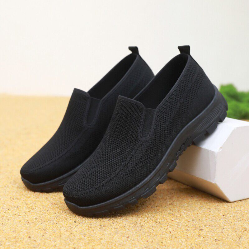 新款老北京布鞋男鞋平底一脚蹬健步鞋防滑软底休闲鞋工作鞋单鞋春