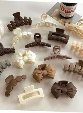 发夹Hot Sale Solid Color Claw Clip Large Barrette Crab Hair1