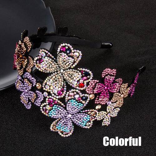 Crystal Flower Headband Crystal Diamond Hairbands Rhinestone
