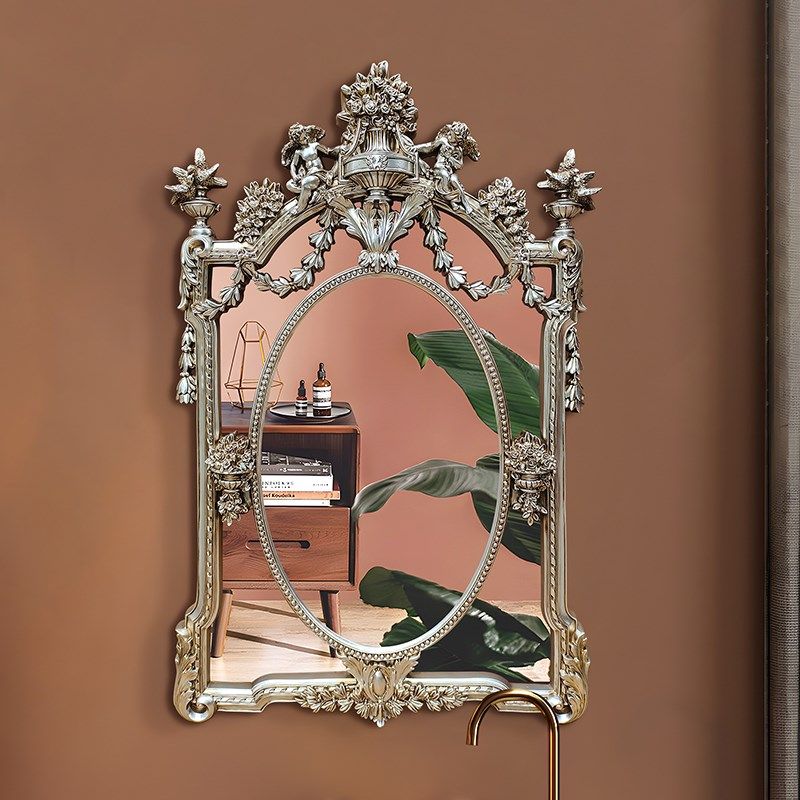 艺术异形壁挂镜玄关壁炉镜装饰镜子公主风拍照镜子摄影高级感镜子,住宅家具,装饰镜,淘宝优惠券,粉丝福利购,淘宝优惠卷
