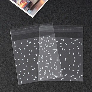 100pcs Plastic Transparent Cellophane Candy Bags Self Adhesi