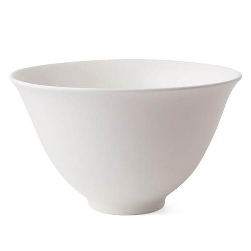 6  Soup Bowl Ceramic Horn Pure White Creative Salad Bowl