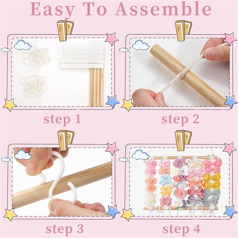 Hair Bows Holder Large Capacity, Hair Clips Storage Hanger H图片