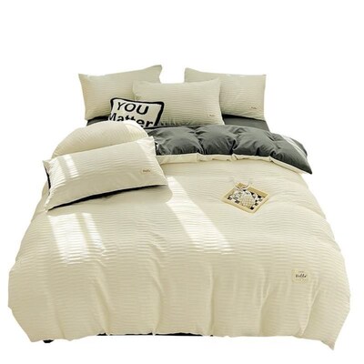 Cotton Bed sheets set quilt cover pillow case bedding 4 sets