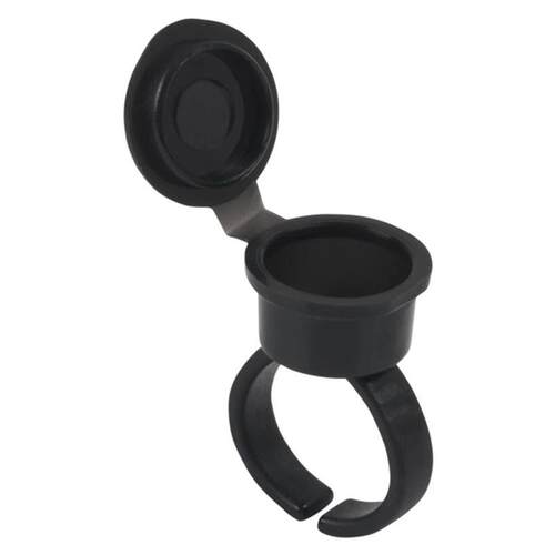 50pcs Disposable Tattoo Pigment Holder Ring Cup with Lids Pe