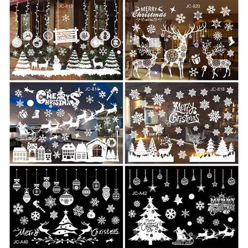 Christmas Window Stickers Merry Christmas Decorations For Ho
