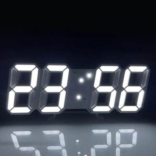 3D LED Digital Clock Luminous Fashion Wall Clock Multifuncti