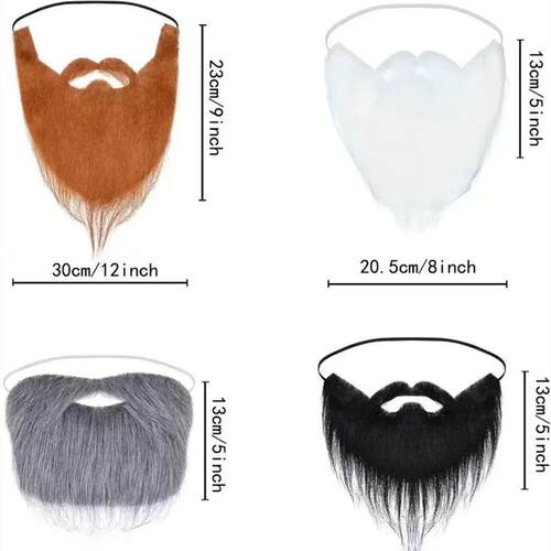 Fake Beards Costume Beard Old Man Santa Claus Mustache Costu