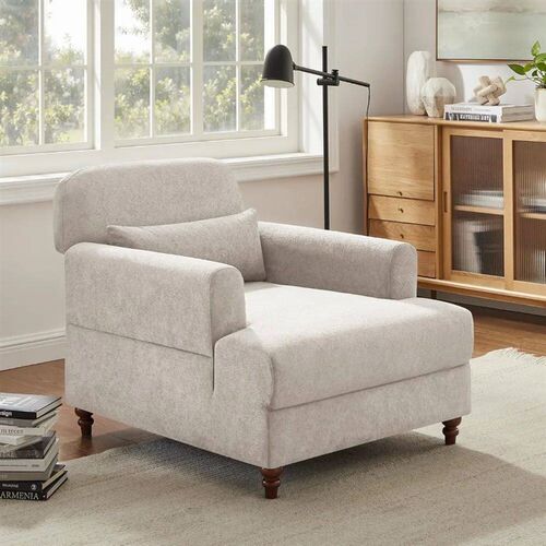 Chaise Lounge Chair Indoor with Adjustable Backrest, Oversiz
