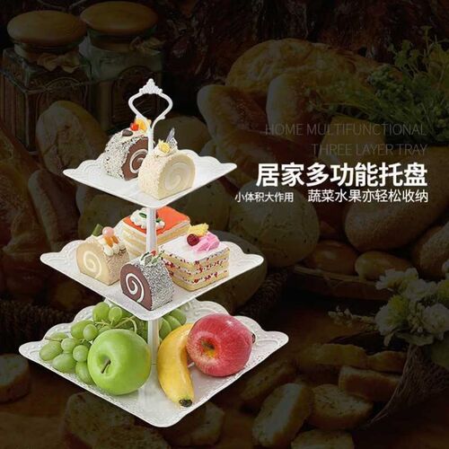 Plastic Cake Stand Afternoon Tea Wedding Plates Party