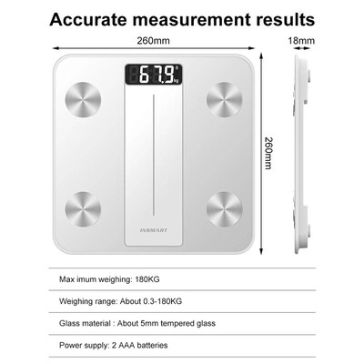 INSMART Bathroom Scale Body Weight Balance Scale Digital BMI
