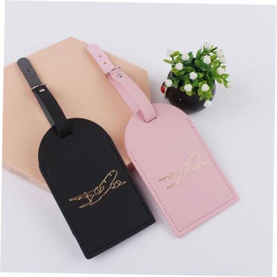 Travel Accessories Aircraft PU Leather Luggage Tag 行李牌