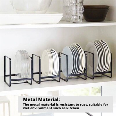 1pc kitchen cabinet plate storage countertop dish rack drawe