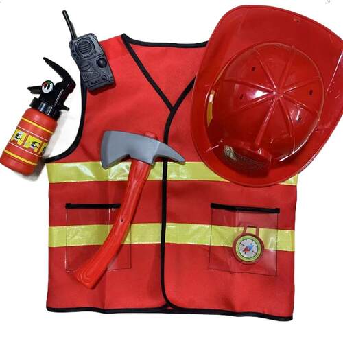 Kids Firefighter Cosplay Little Fireman Firemen Costume For