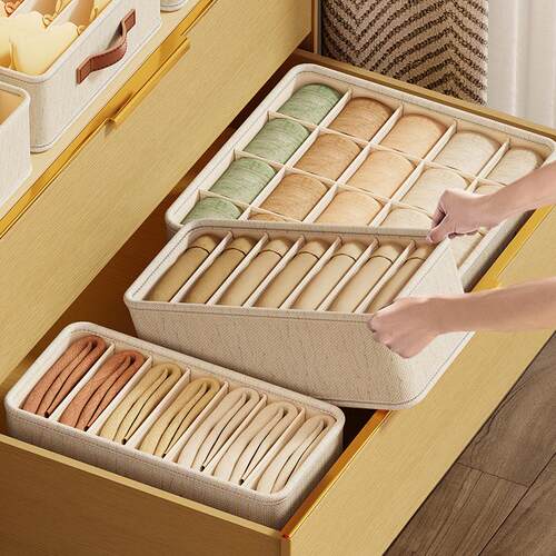 Drawer type underwear storage boxes wardrobe space socks收纳