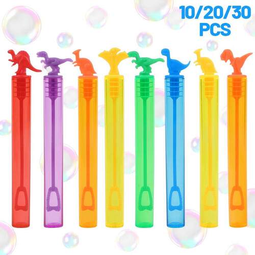 10/20/30Pcs Dinosaur Bubble Tube Empty Soap Bubble Bottle To