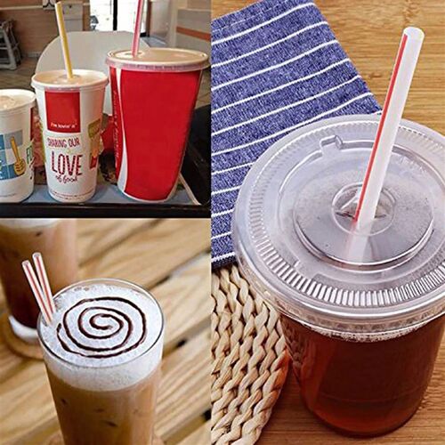 100 Pcs Flexible Plastic Straws For Juice Cocktail Smoothies