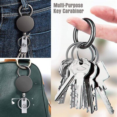 1pcs Retractable Badge Reel ID Card Lanyard Name Tag Metal K