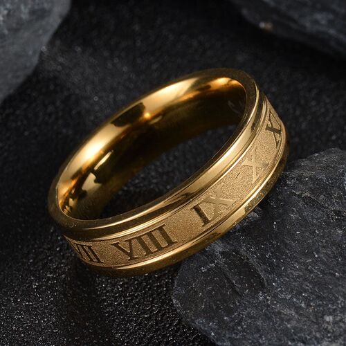 Vintage Roman Numberss Ring Temperament Fashion 6mm Width St