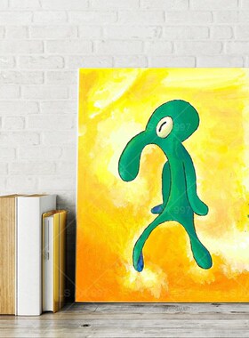 Bold And Brash Gallery Art  Painting Poster Squidward Wall A