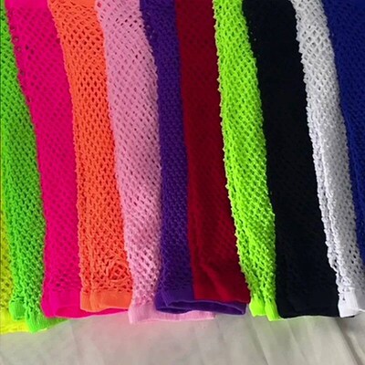 1Pair Womens Long Fishnet Net Gloves Fingerless Mesh Gloves