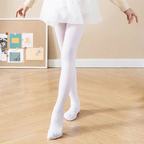 Kids Pantyhose Solid White Ballet Dance Tights For Children