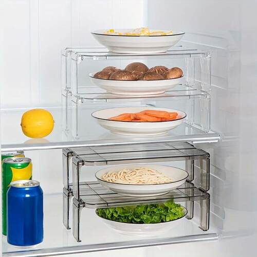 Double Layer Detachable Refrigerator Shelves Internal Kitche
