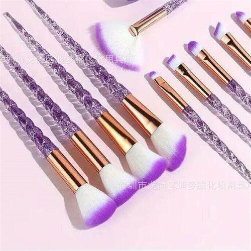 New Ten-Piece Unicorn Makeup Brush Set, Complete Makeup