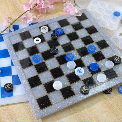 3 Pcs Chess Board Silicone Casting Resin Molds For DIY Resin