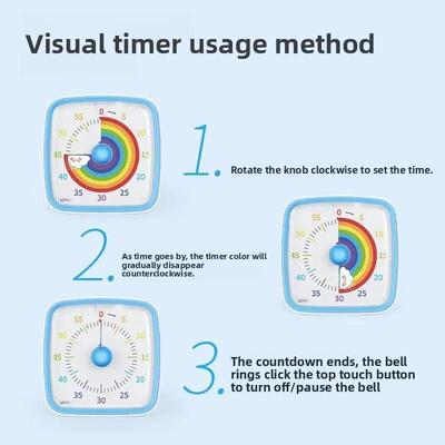 Childrens Night Light Visible Learning Timer, 60-minute Cou