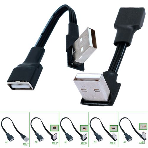 5cm 10cm USB 2.0 A Male to Female 90 Angled Extension Adapto