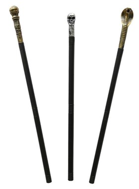 Funny Halloween Snake Skull Scepter Toy Carved Pharaoh