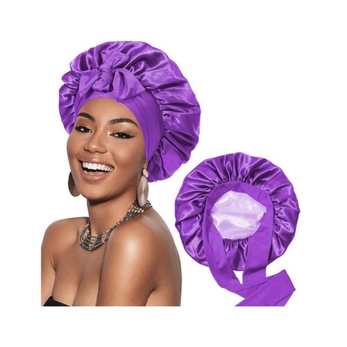 silk hair bonnet Satin Bonnets Cap Night Sleep Hat Hair Bon