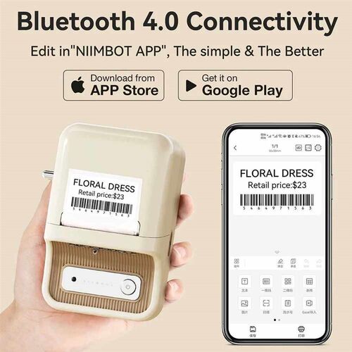 Niimbot B21 B1 Mini Portable Thermal Printer Self-adhesive L