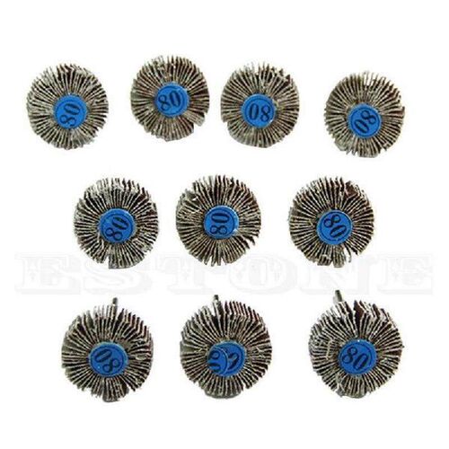 10pcs/set 80 Grit .17mm ank Flap Wheels Sanding Discs