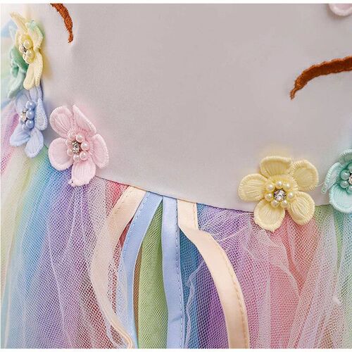 Baby Girls Unicorn Tutu Dress Pastel Rainbow Princess Girls
