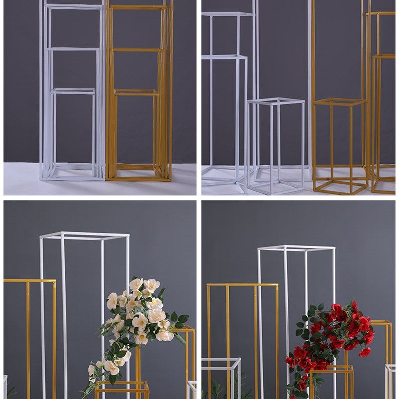 婚庆铁艺几何路引结婚道具架子金色方框花柱婚礼布置装饰摆件花架,节庆用品/礼品,婚庆绢花,淘宝优惠券,粉丝福利购,淘宝优惠卷