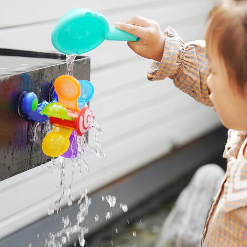 Colorful Waterwheel Bathing Sucker Baby Bath Toys Bathtub Wa