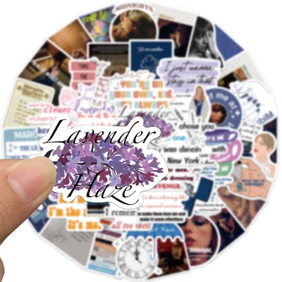 50pcs Taylor Alison Swift Midnights Stickers Decals Waterpro