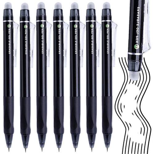 1/5/10Pcs Erasable Pen ST Tip Retractable 05mm Black Ink Ge