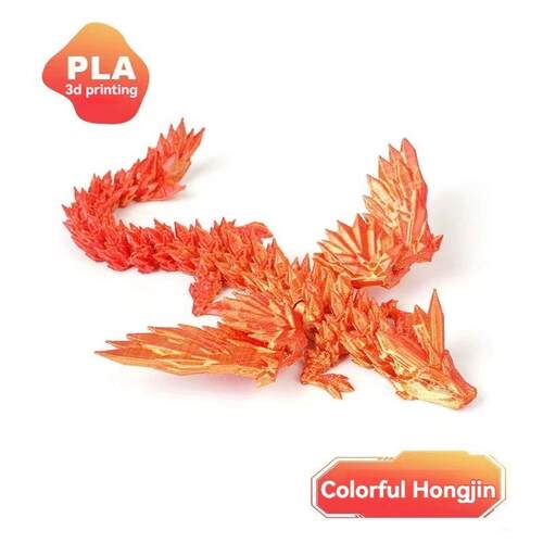 3D Printed Desk Ornament Dragon Colorful Gem Dragon Figurine