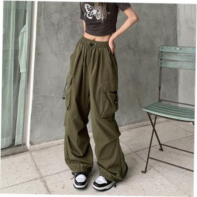 Vintage Cargo Pants Baggy Jeans Women Fashion 90s Streetwea
