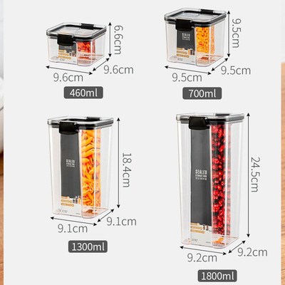 sealed Plastic tea canister food container coffee  tank