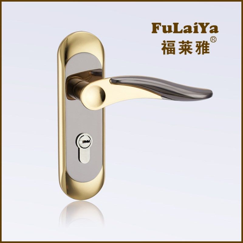 单舌锁房门卧室内执手锁无钥匙锁芯铝合金面板孔距1多规格锁体