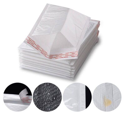 10ps Bubble Envelope bag white Bubble PolyMailer Self Seal m