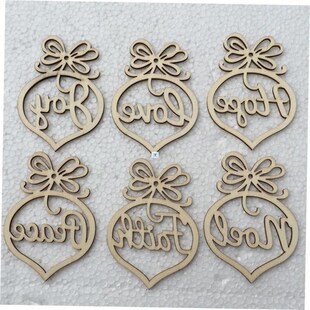 Wooden Decorations Christmas 圣诞 Xmas Tree Ornament 12Pcs